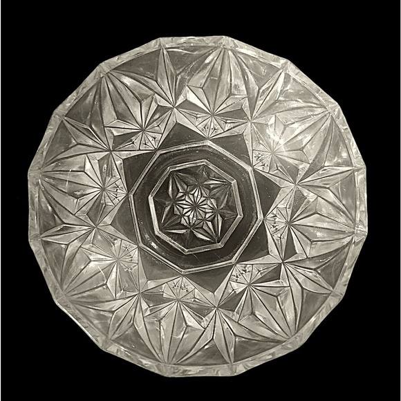 2 Unique Diamond patterned cut glass Candy/ Nut Dish - Picture 2 of 8